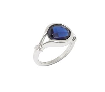 Imagen de Anillo  con Zafiro Azul