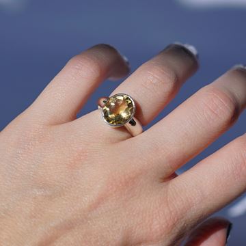 Imagen de Anillo Facetado Ámbar