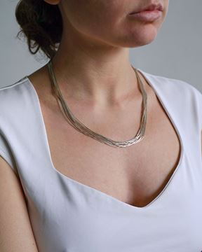 Imagen de Collar hilos de plata