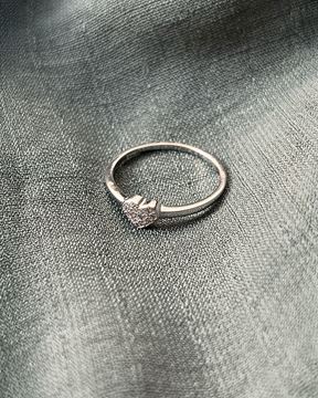 Imagen de Anillo corazón de zirconias