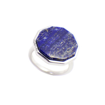 Imagen de Anillo Lapizlásuli y Zirconias