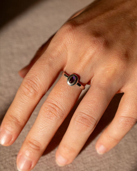 Imagen de Anillo Melina  zirconia amatista